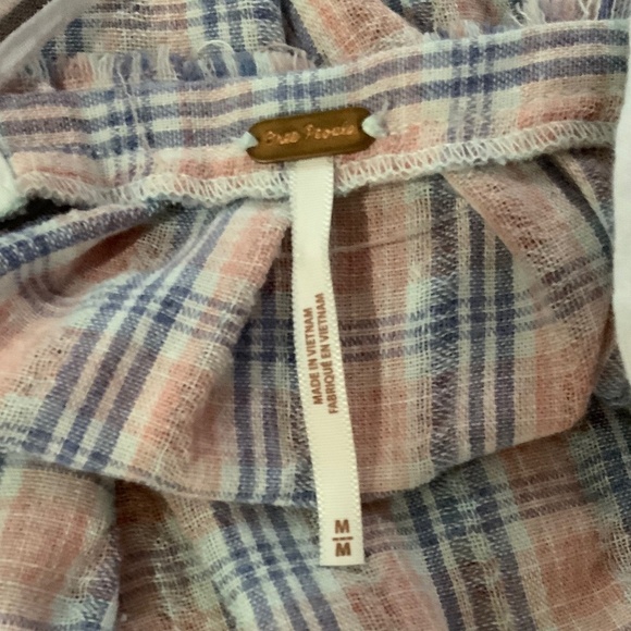 Free People Color Theory Boho Halter Cotton Pink Midi Dress Size Medium - Picture 11 of 13